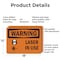 Signmission Radiation & Laser Sign, 12 in H x 18 in W, Aluminum, Rectangle OS-2PACK-WS-A-1218-L-12231 - alternate 3
